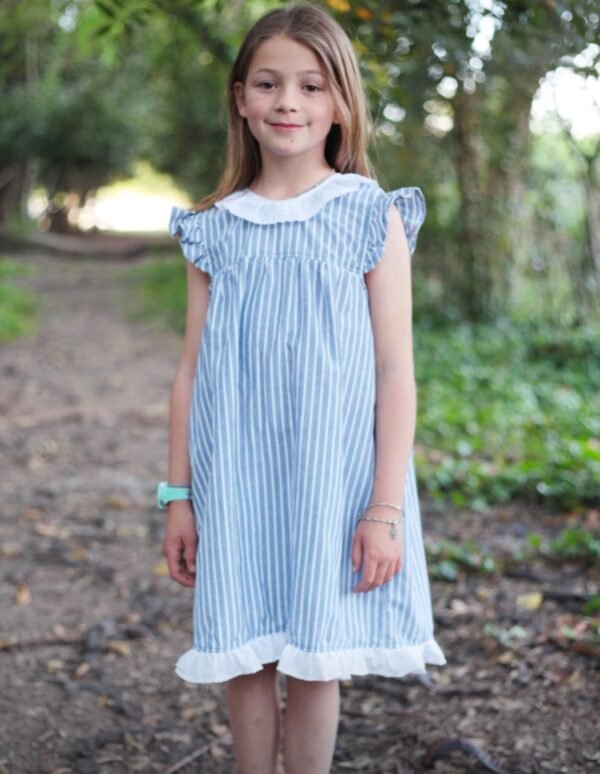 Vestido cuello broderie