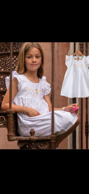 Vestido blanco bordado