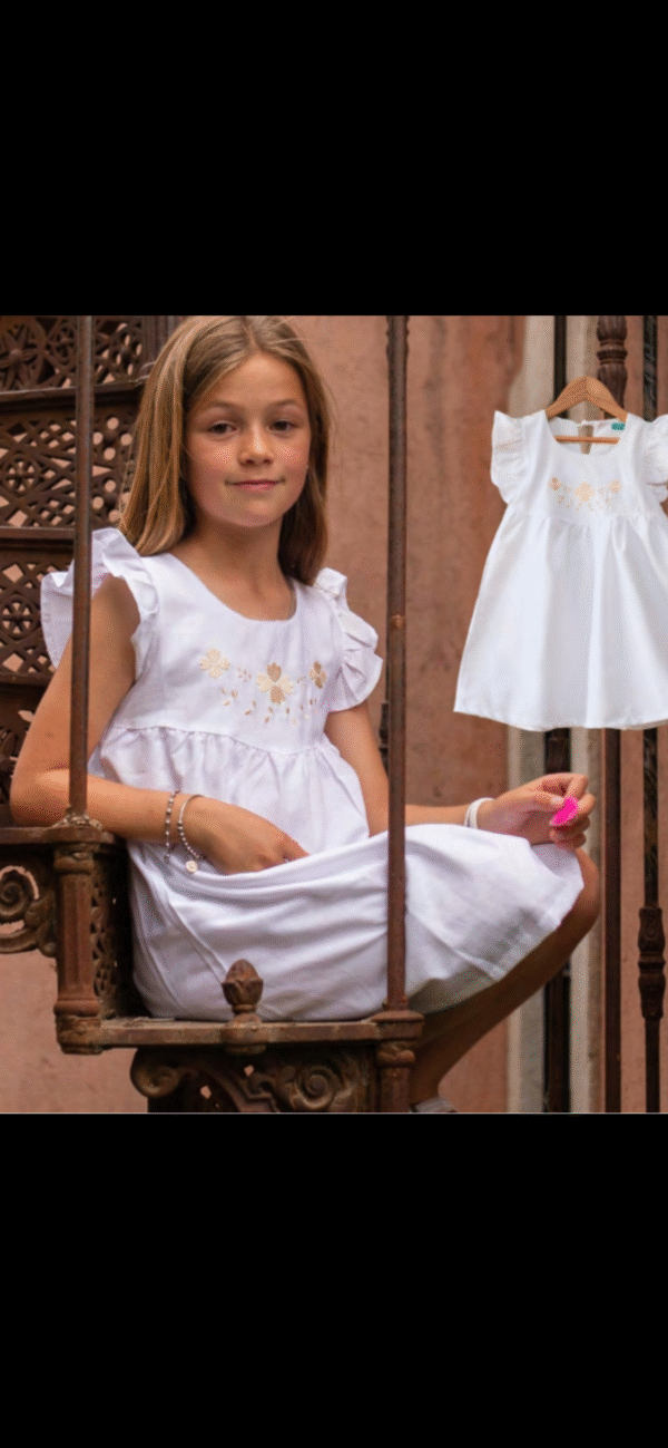 Vestido blanco bordado