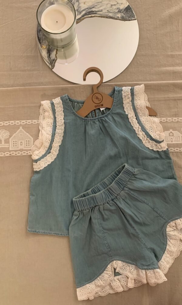 Conjunto Short y blusa en jeans