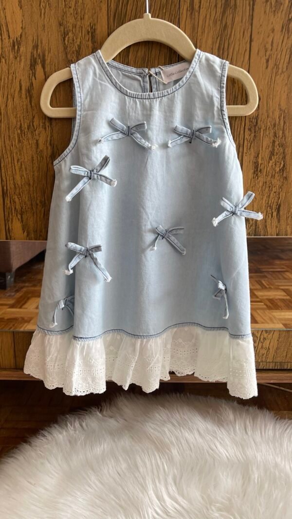 Vestido jeans  lazos