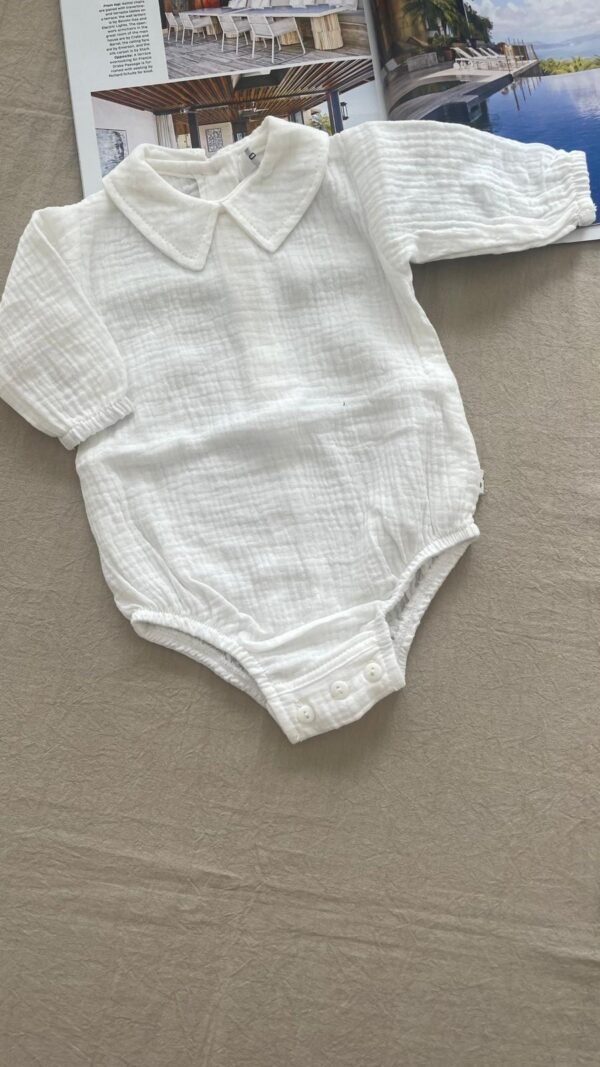 body camisa Suki blanco cuello camisero