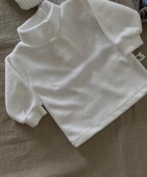polera plush Blanca