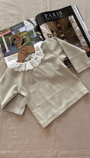 Remera Pisa combinada broderie
