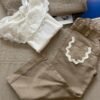 pantalon picot beige