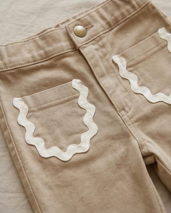 pantalon picot beige