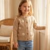 saco Margaritas beige bordado