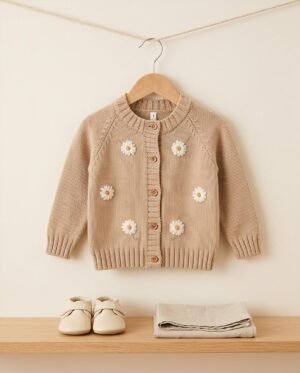 saco Margaritas beige bordado
